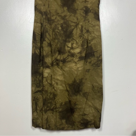 Michael Kors Collection Sheath Dress Size 10 Midi Length Sleeveless Olive Italy - Picture 2 of 12